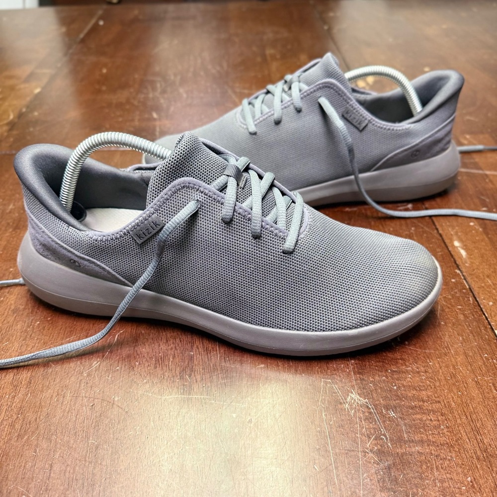 Kizik Madrid Eco Sneaker Mens 10.5 Grey Hands Free Slip On DMADGT03-1D